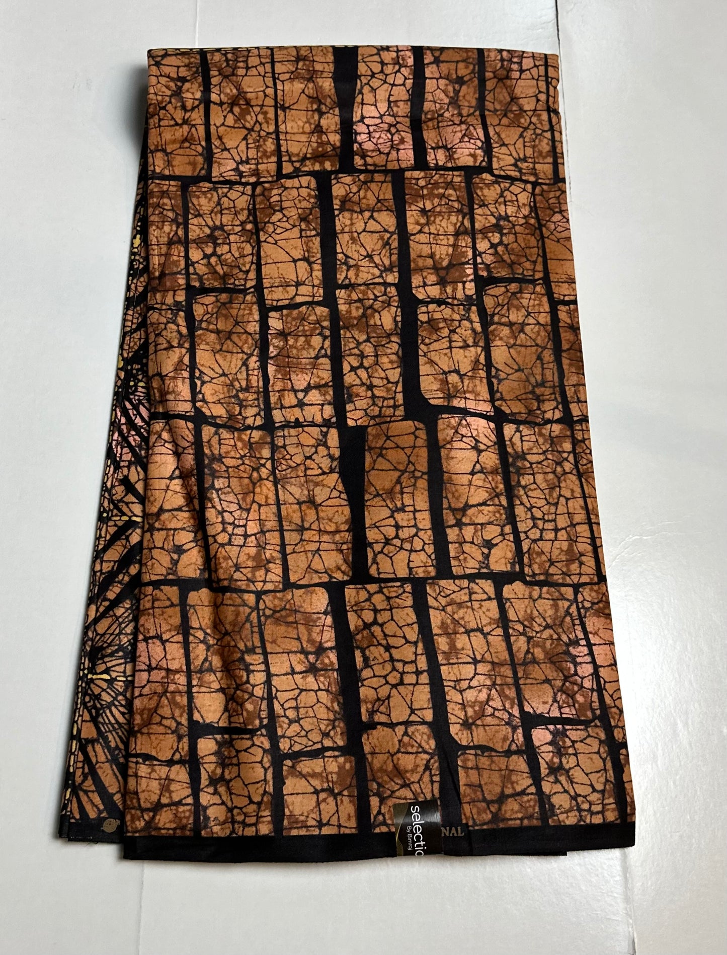 African Print Fabric, Ankara - Brown Fabric