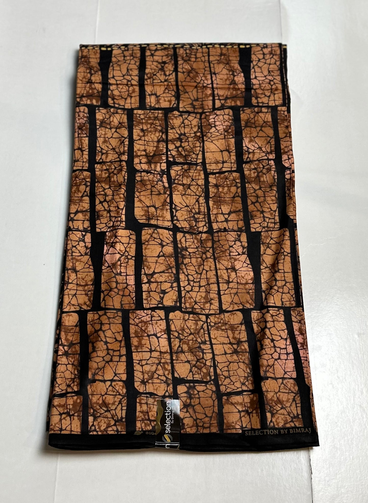 African Print Fabric, Ankara - Brown Fabric