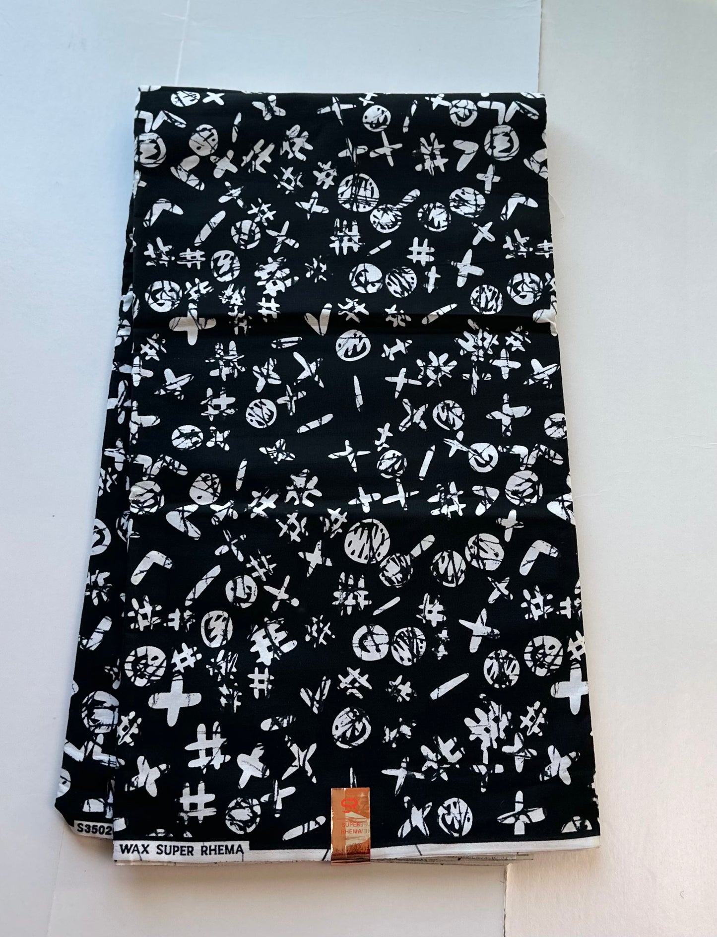 African Print Fabric, Ankara - Black Fabric