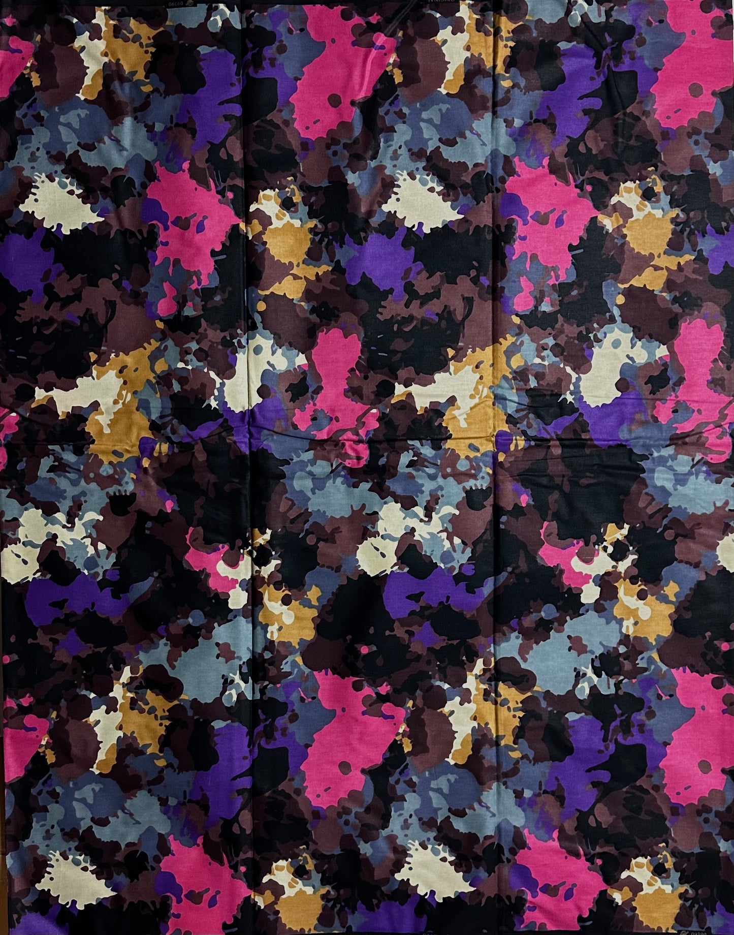 African Print Fabric, Ankara - Purple, Pink, Marigold Fabric