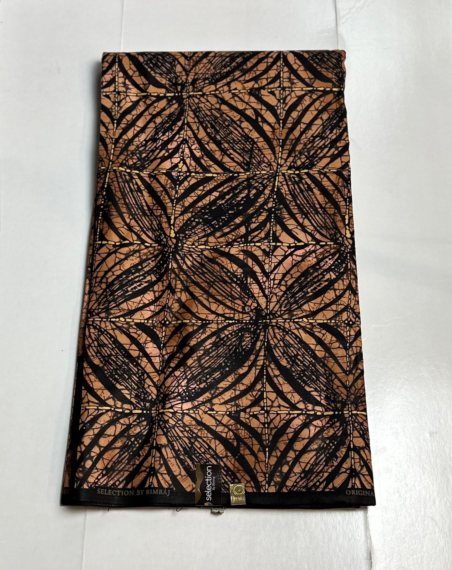 African Print Fabric, Ankara - Brown Fabric