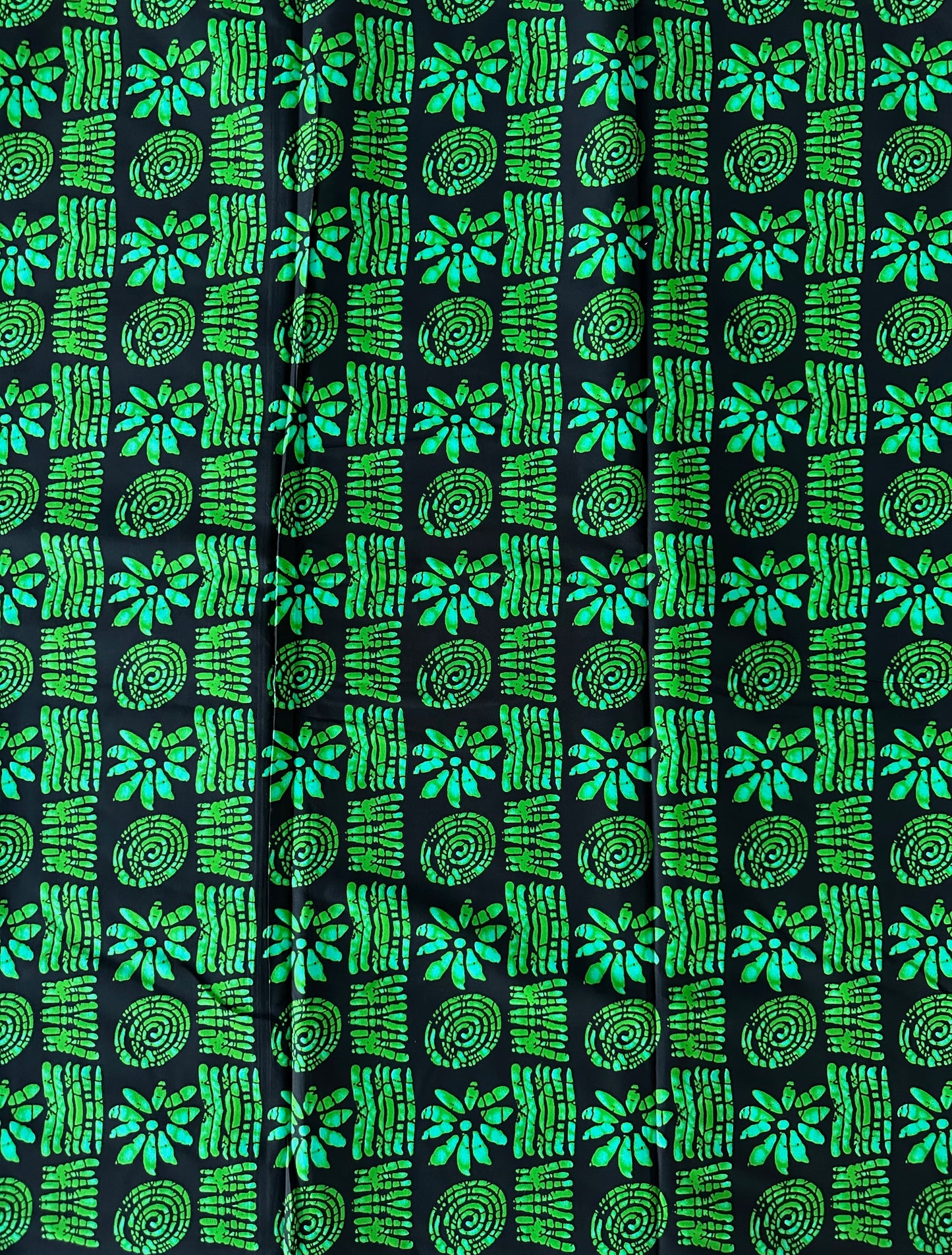 African Print Fabric, Ankara - Green Fabric