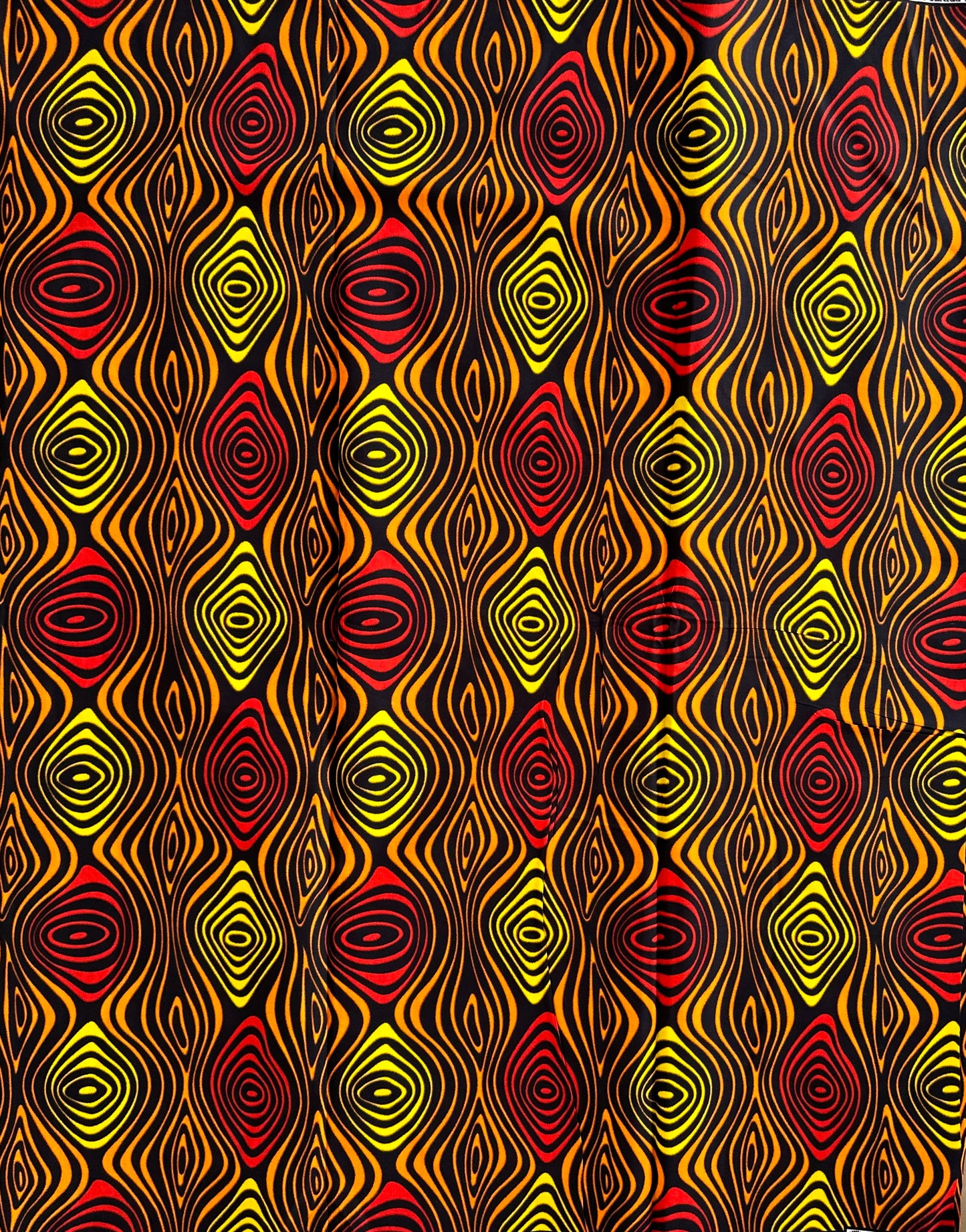 African Print Fabric, Ankara -Orange,Red Fabric, African Clothing