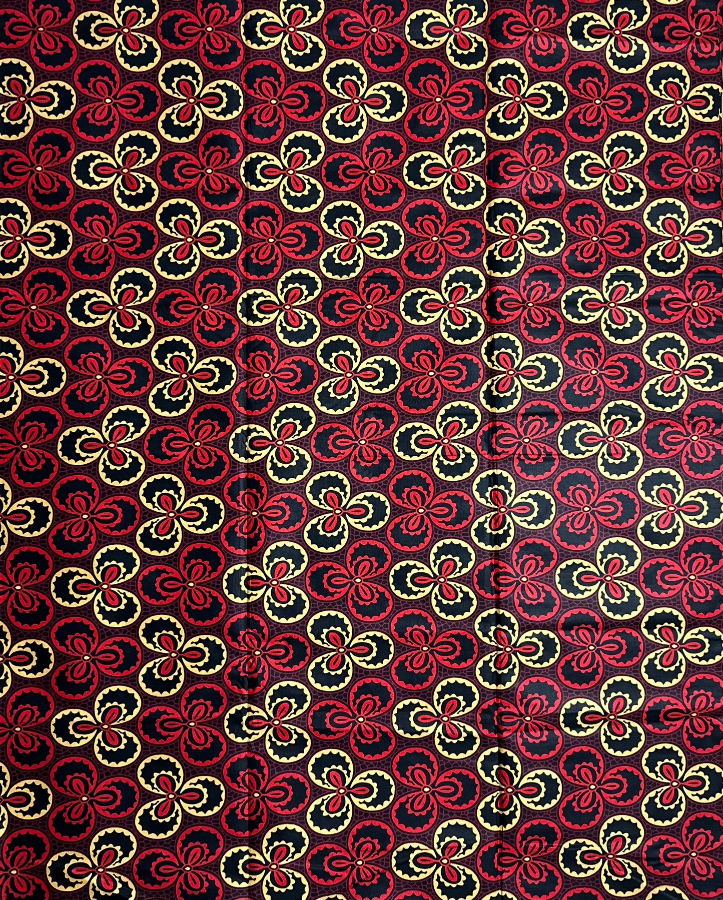 African Print Fabric, Ankara - Red Fabric