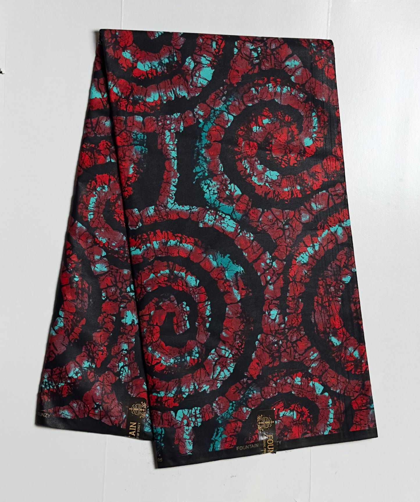 African Print Fabric, Ankara - Red Fabric