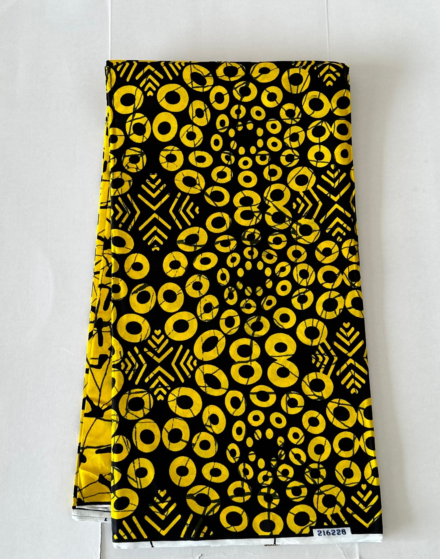 African Print Fabric, Ankara - Yellow Fabric