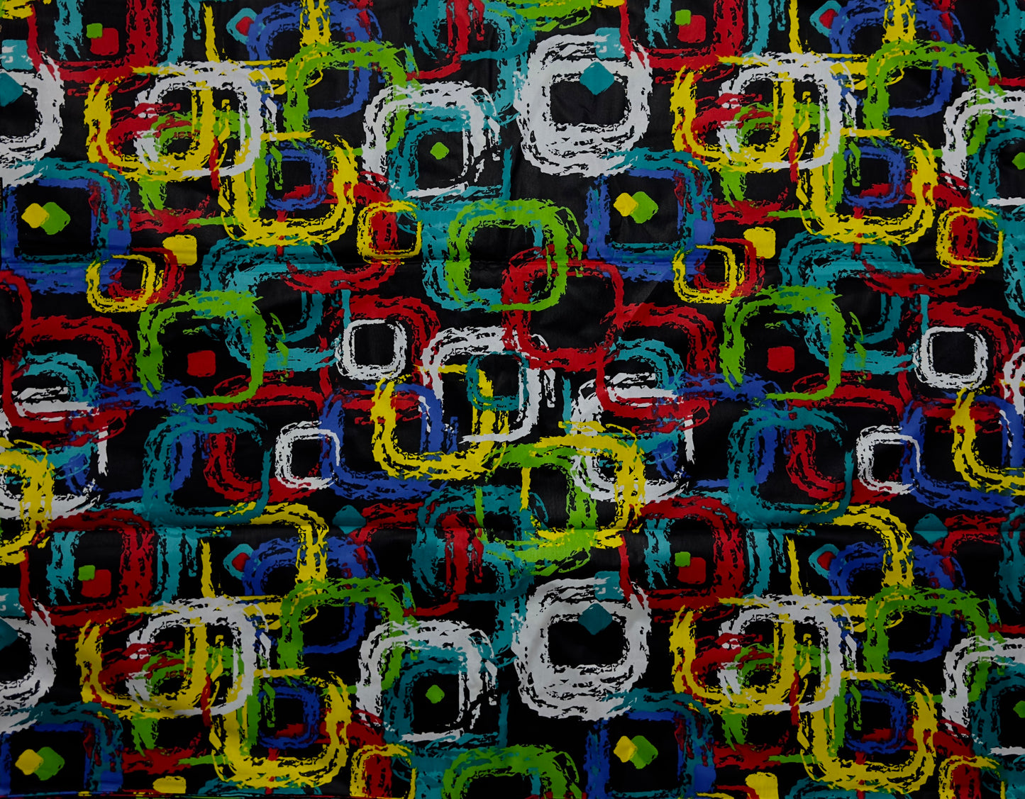 African Print Fabric, Ankara - Red, Green, Blue Fabric