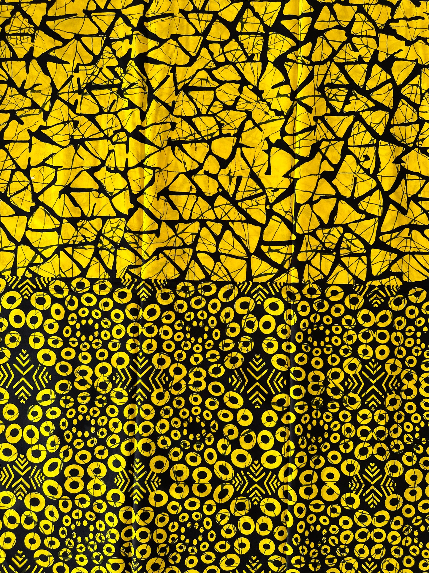 African Print Fabric, Ankara - Yellow Fabric