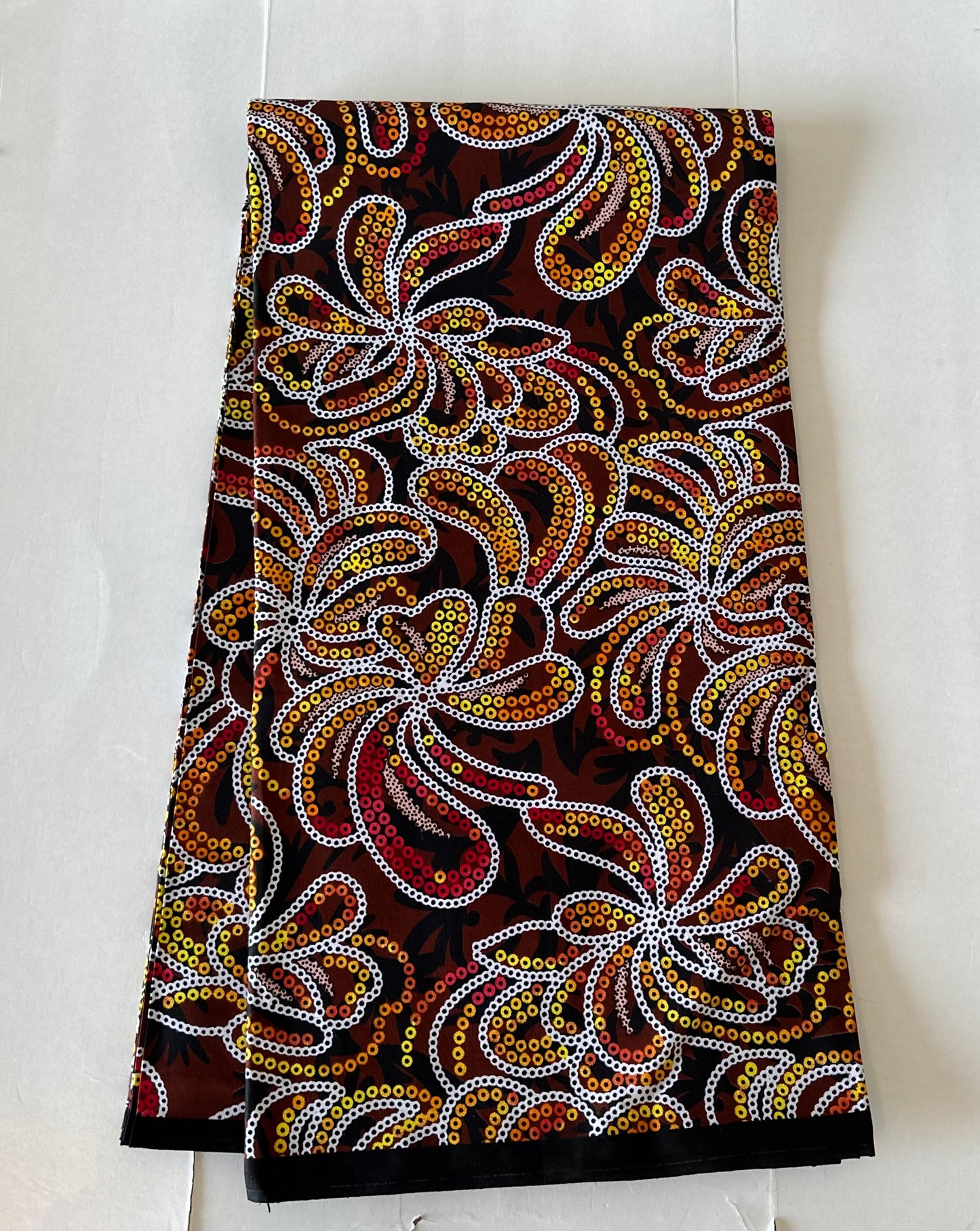 African Print Fabric, Ankara -Brown Fabric, African Clothing