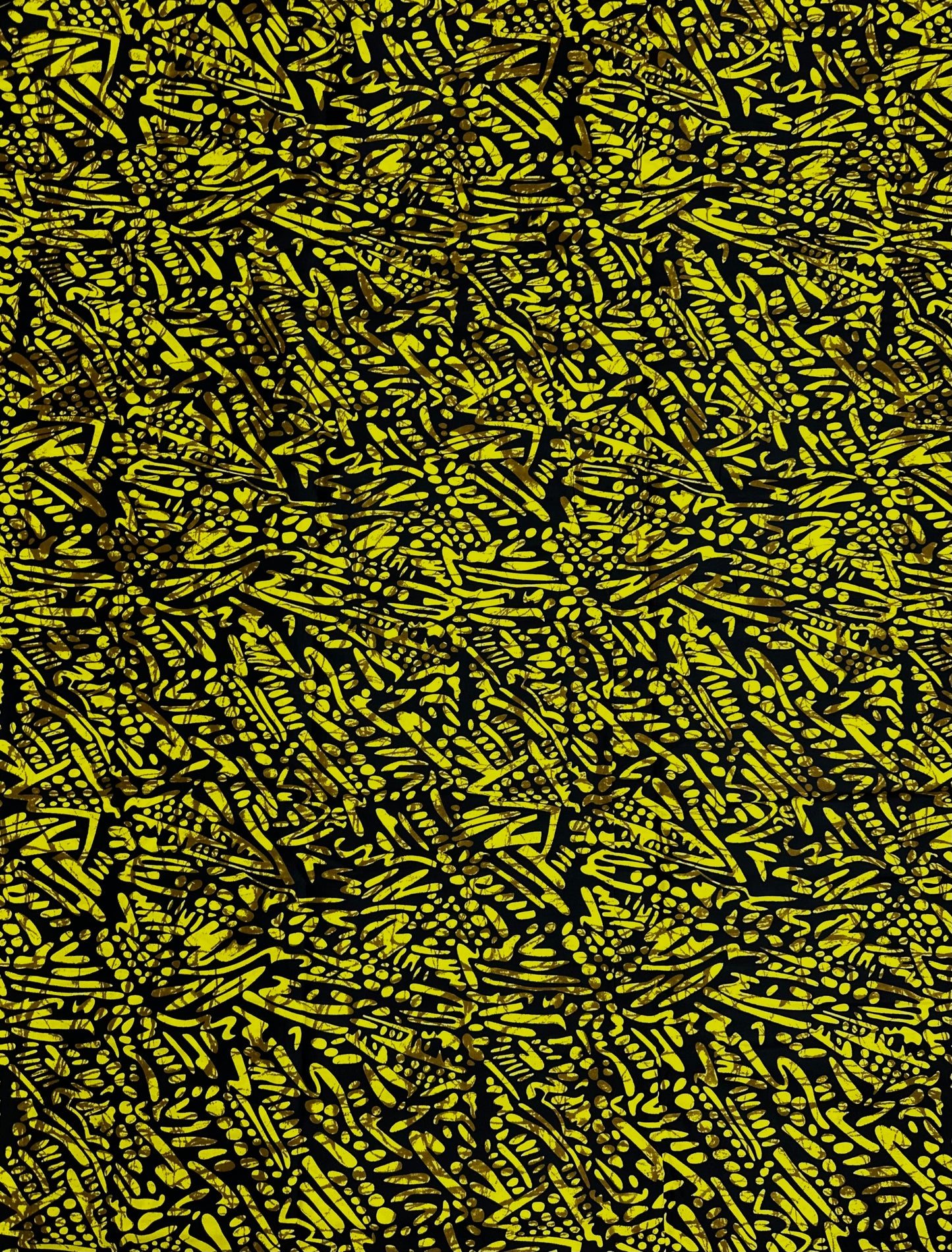 African Print Fabric, Ankara - Yellow Fabric