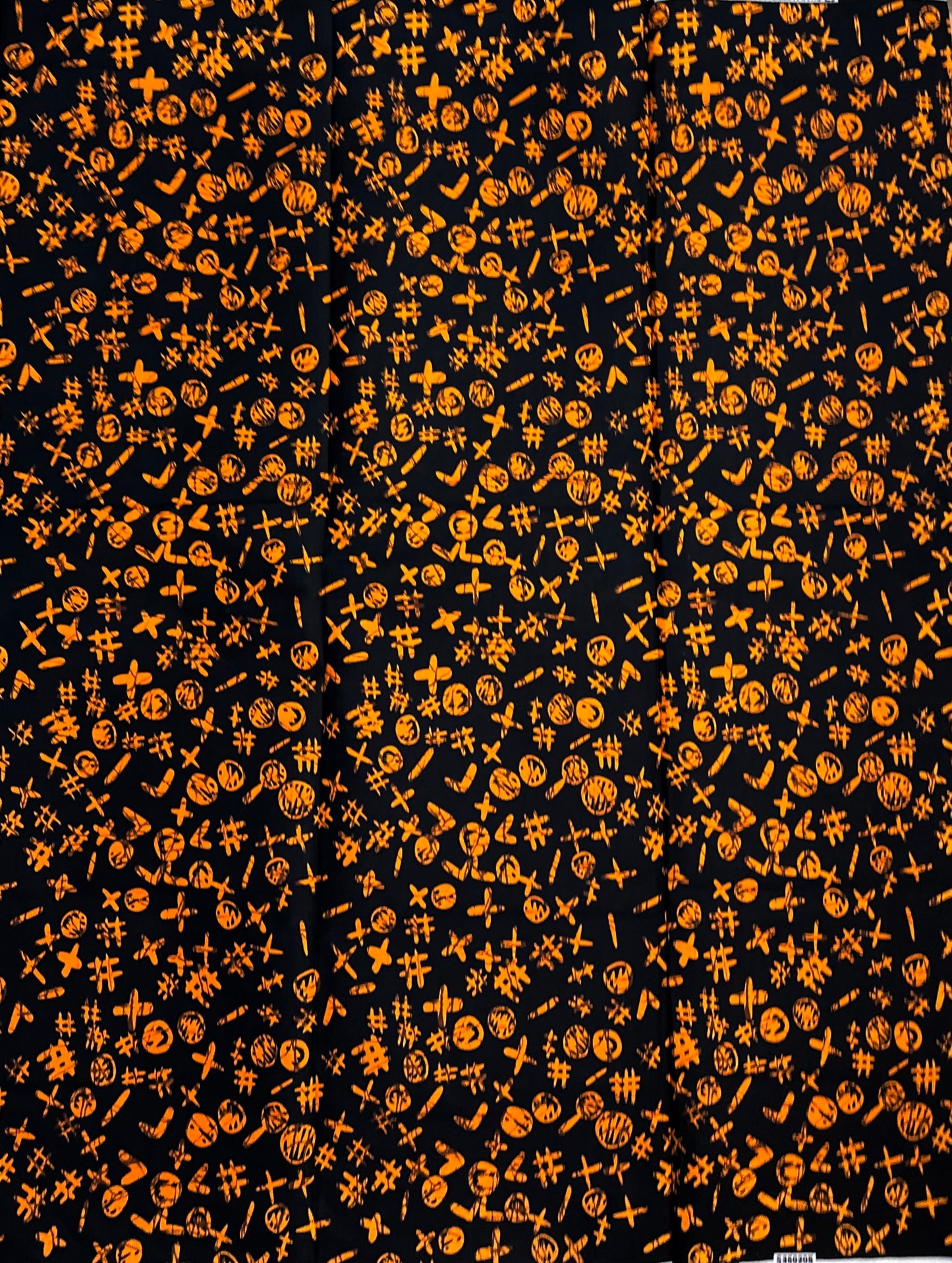 African Print Fabric, Ankara - Orange Fabric