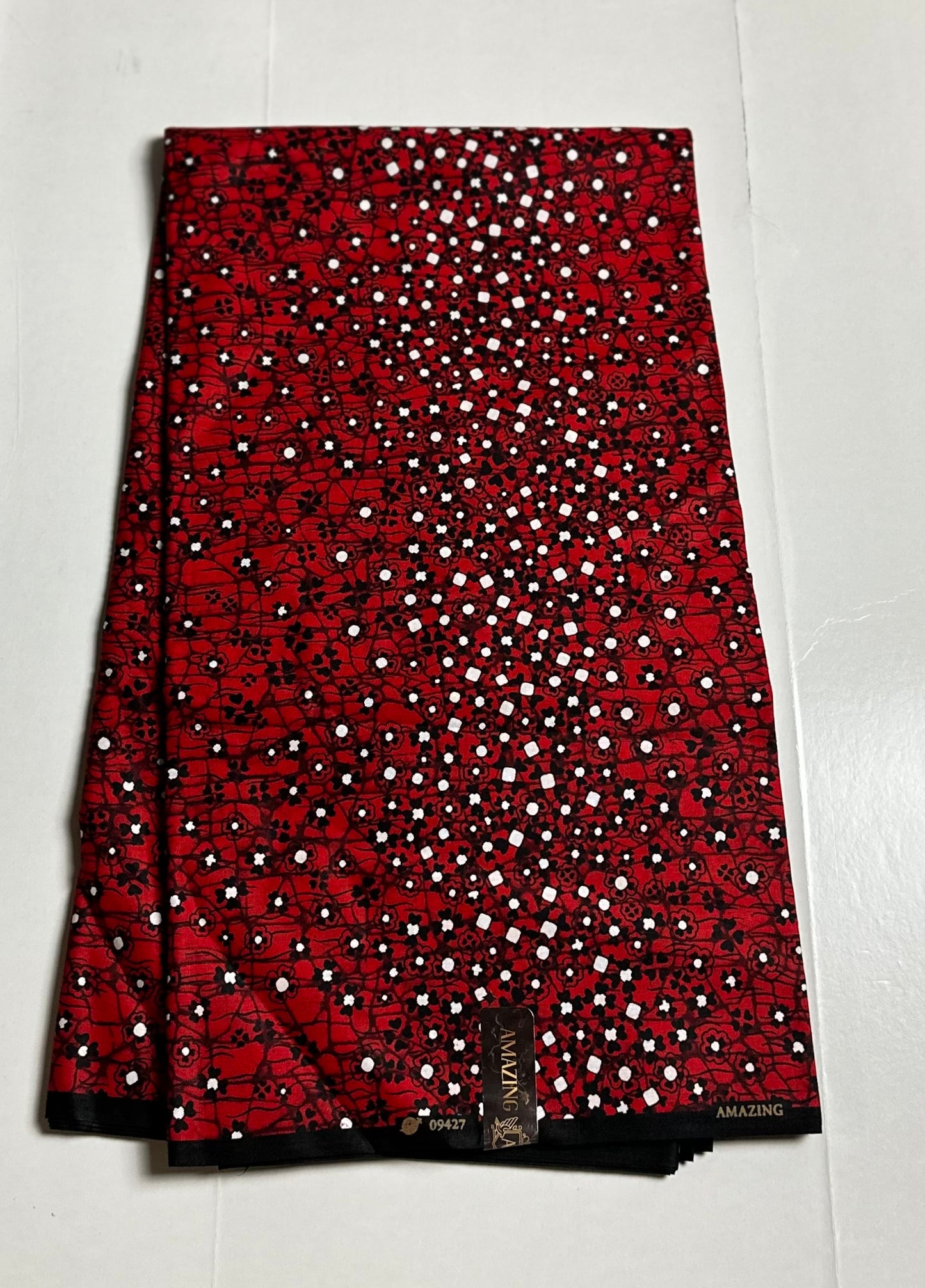 African Print Fabric, Ankara - Red Fabric