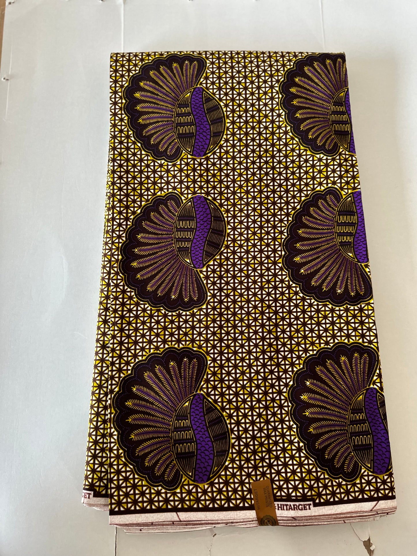 African Print Fabric, Ankara -Brown, Purple Fabric, African Clothing