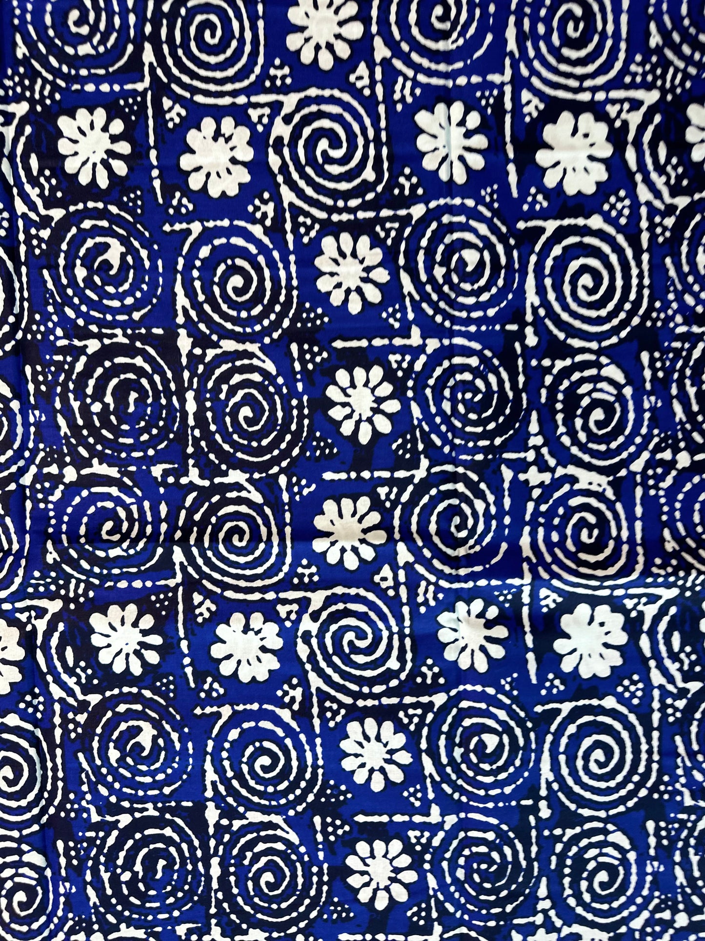 African Print Fabric, Ankara - Blue Fabric
