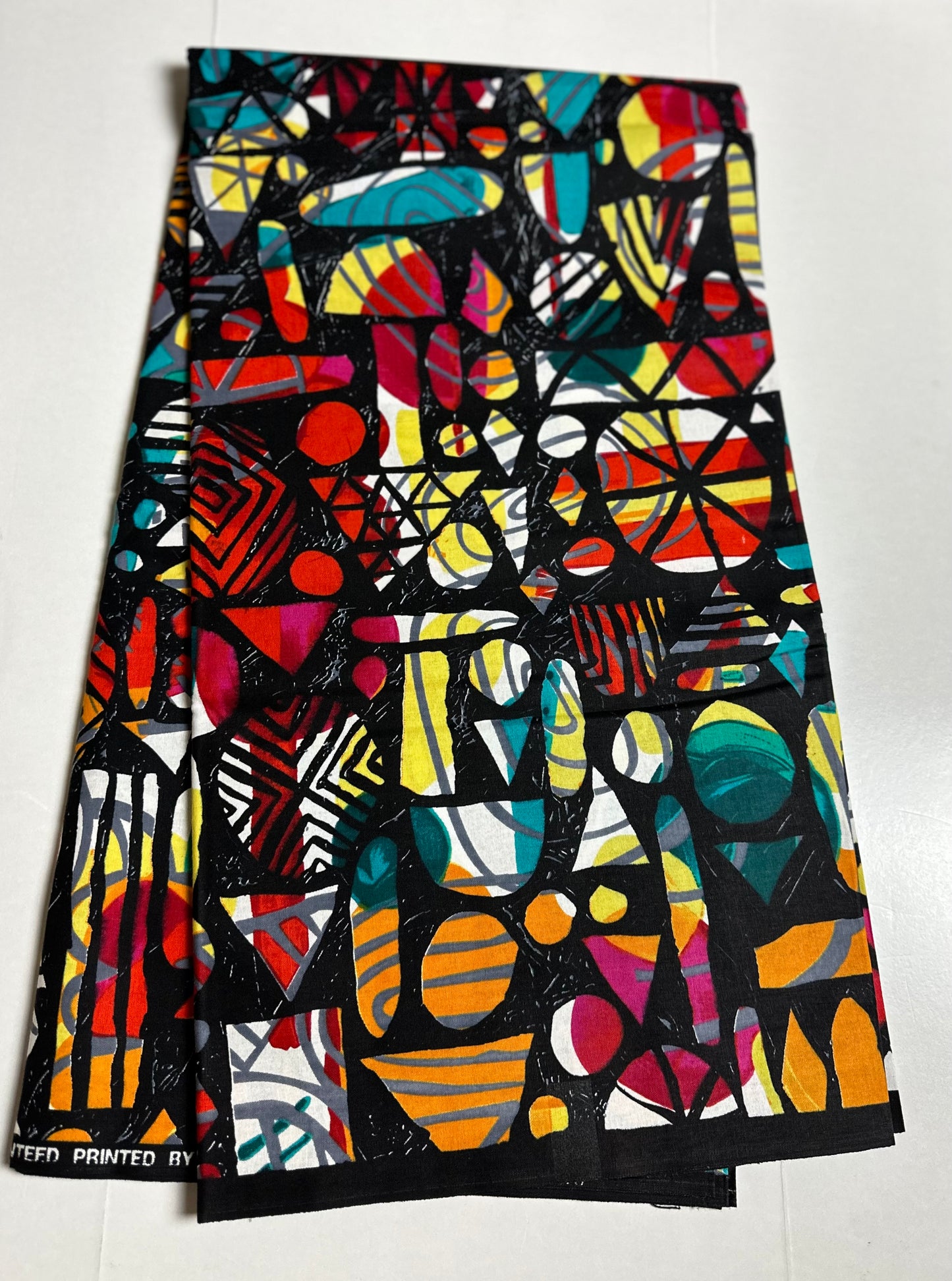 African Print Fabric, Ankara - Black Fabric
