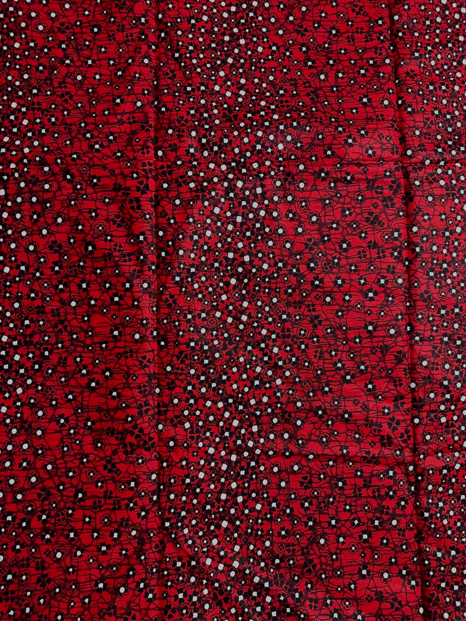 African Print Fabric, Ankara - Red Fabric
