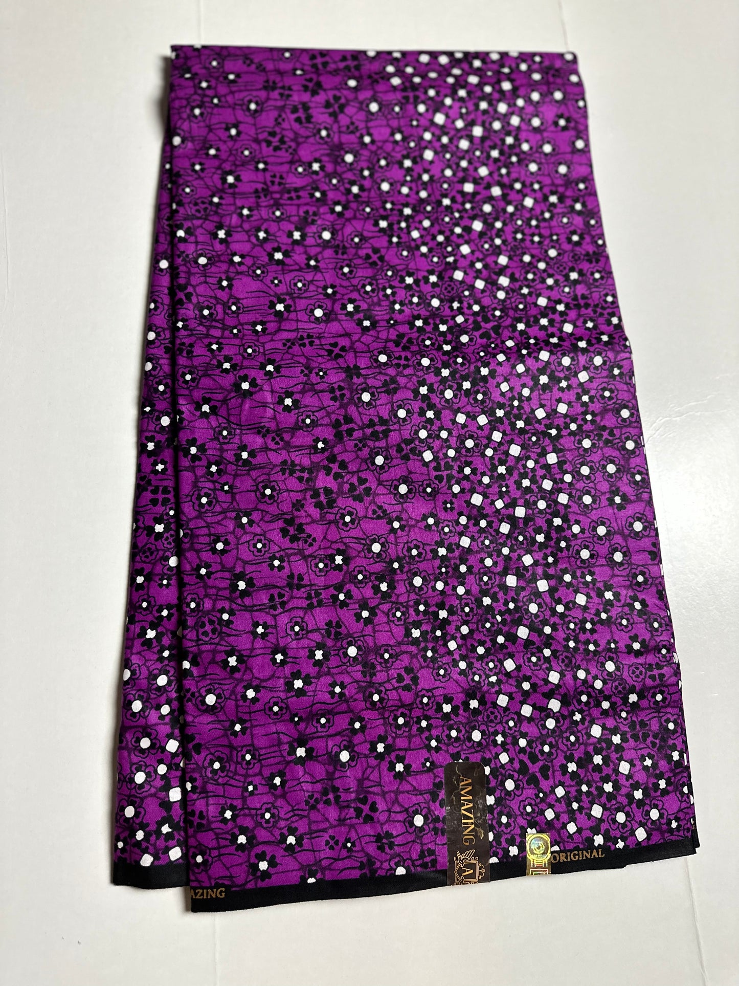 African Print Fabric, Ankara - Purple Fabric