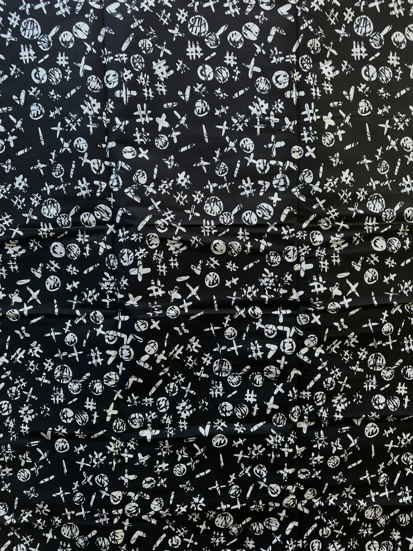 African Print Fabric, Ankara - Black Fabric