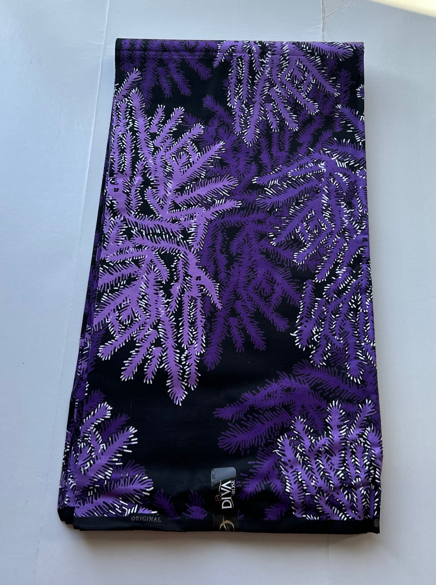 African Print Fabric, Ankara - Purple Fabric