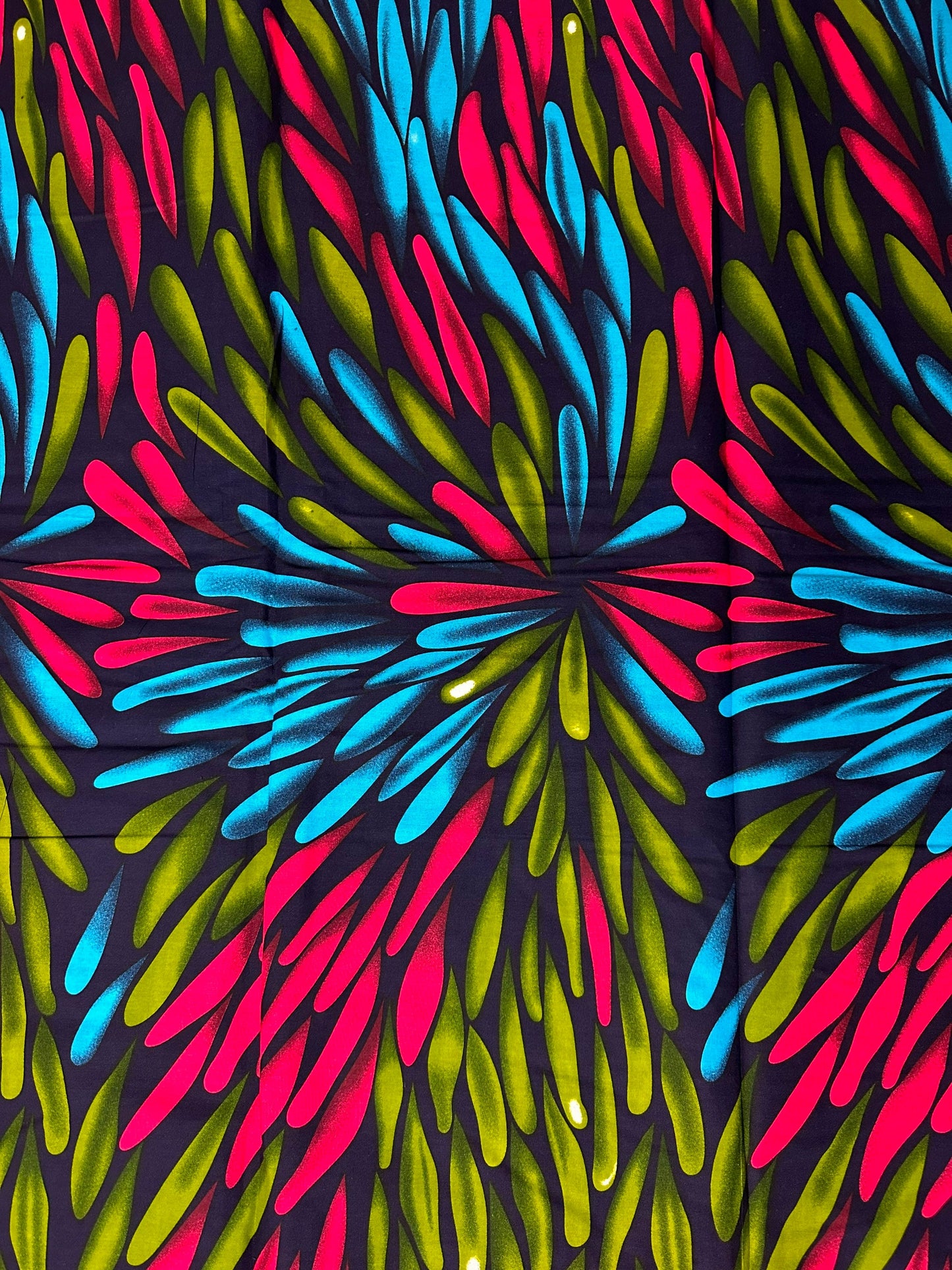 African Fabric - Ankara - African Print Fabric - Blue Ankara Print - African Style -African Quilts - Multicolor Fabric - Wholesale Fabric