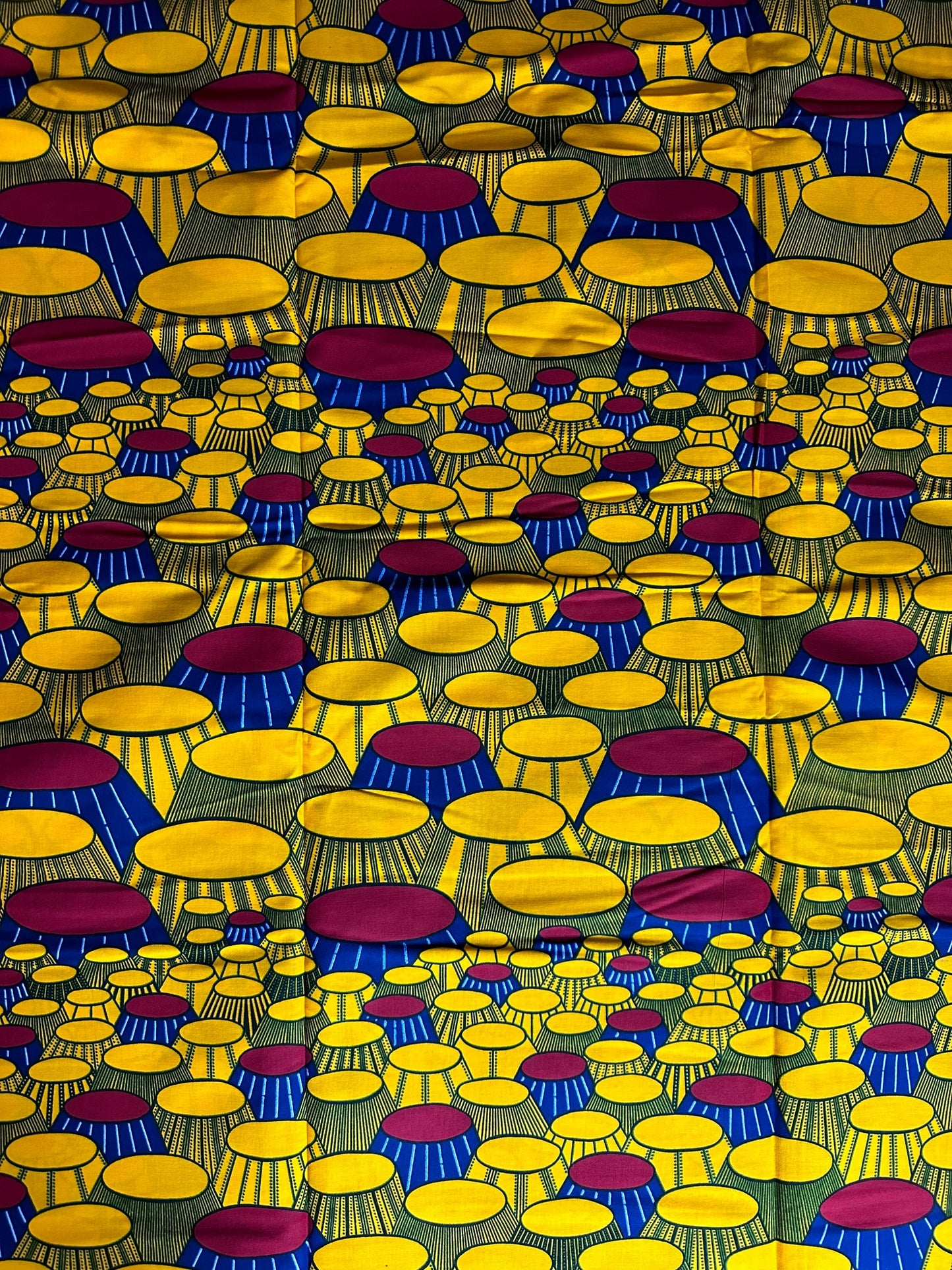African Fabric - Yellow Ankara Print Fabric - African Clothing - Craft African fabric - Cotton African Fabric - Ankara Print - African Style