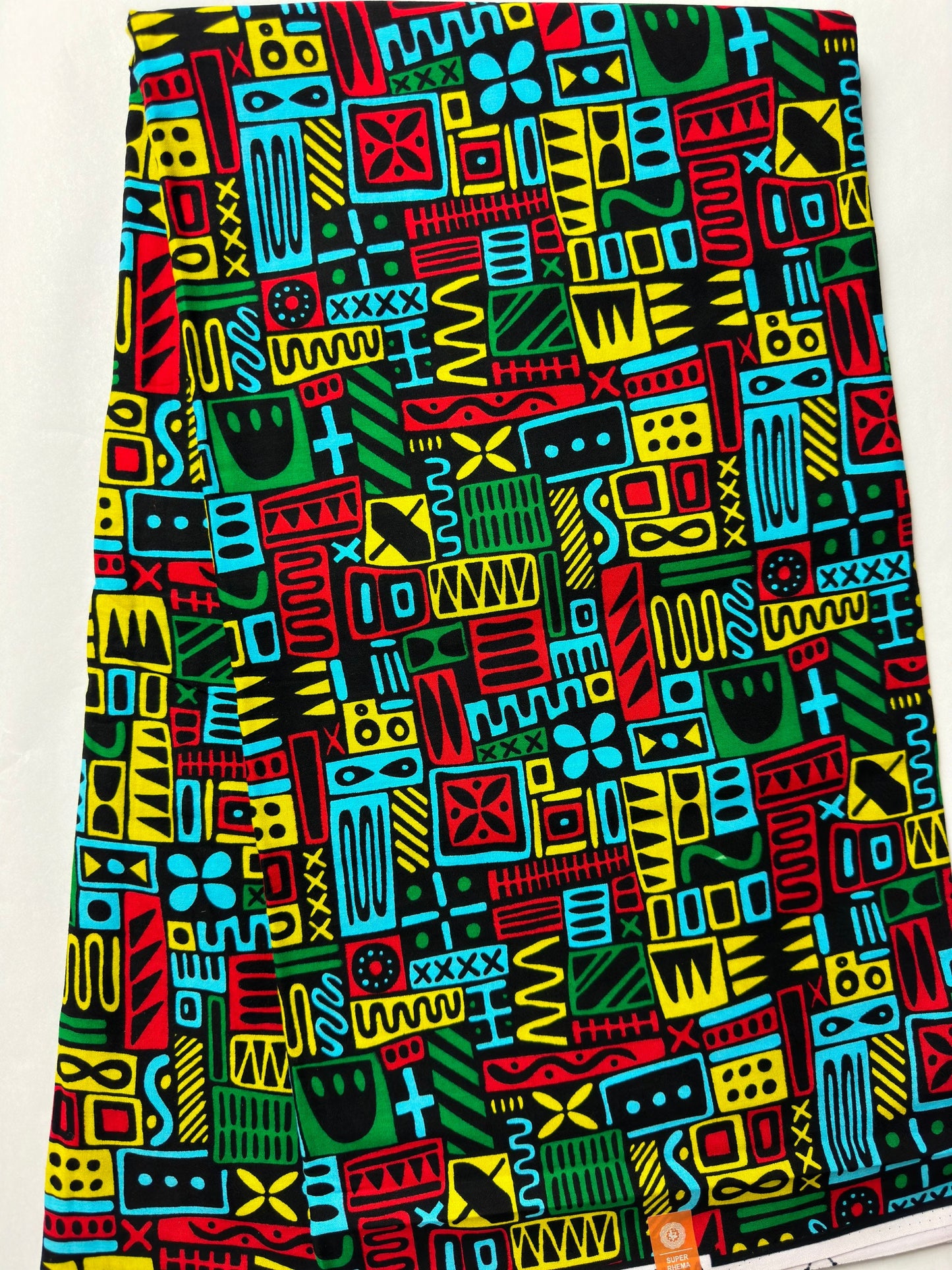 African Fabric - Green Ankara Fabric - African Clothing - Craft African fabric - Multicolor Fabric - African Print - Wholesale/ Yard