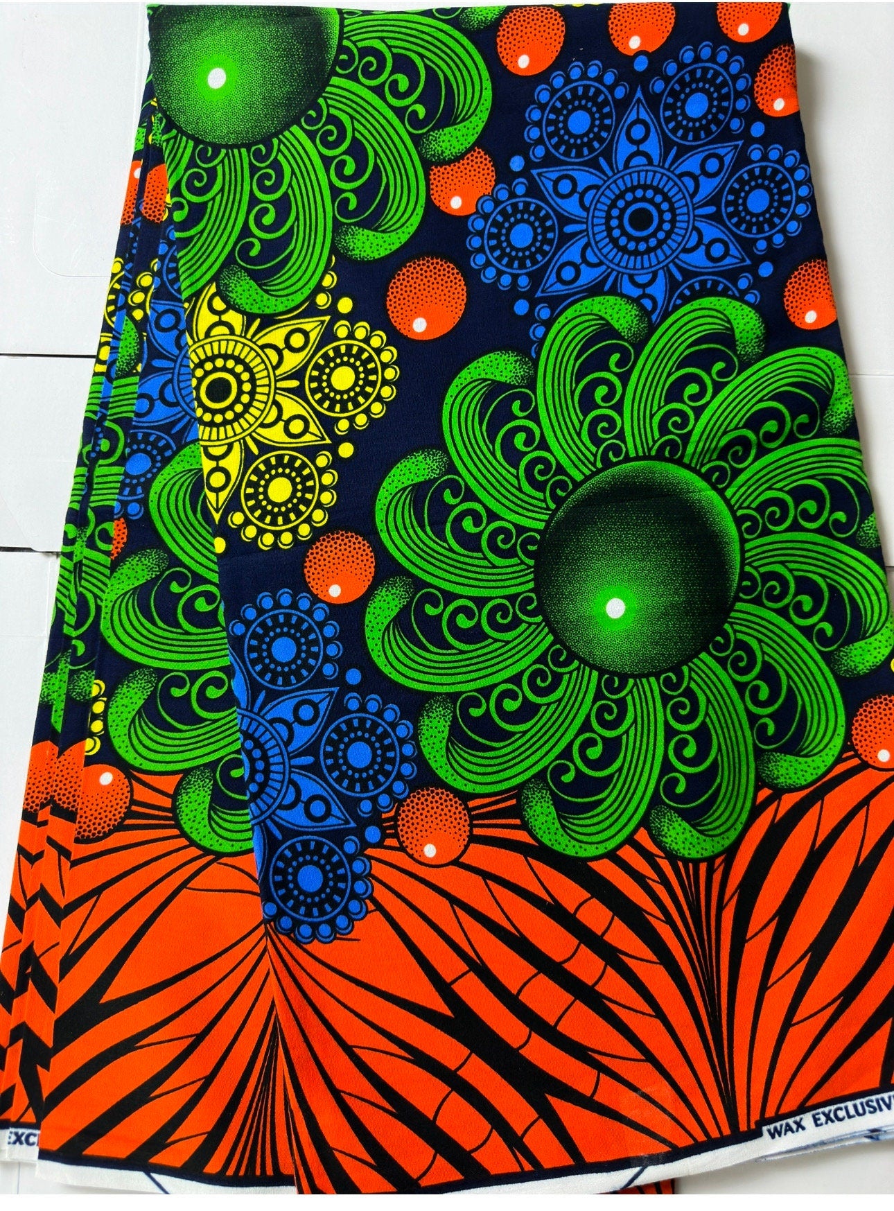 African Fabric - Ankara - Blue African Print Fabric - African Clothing Fabric - Dressmaking Fabric