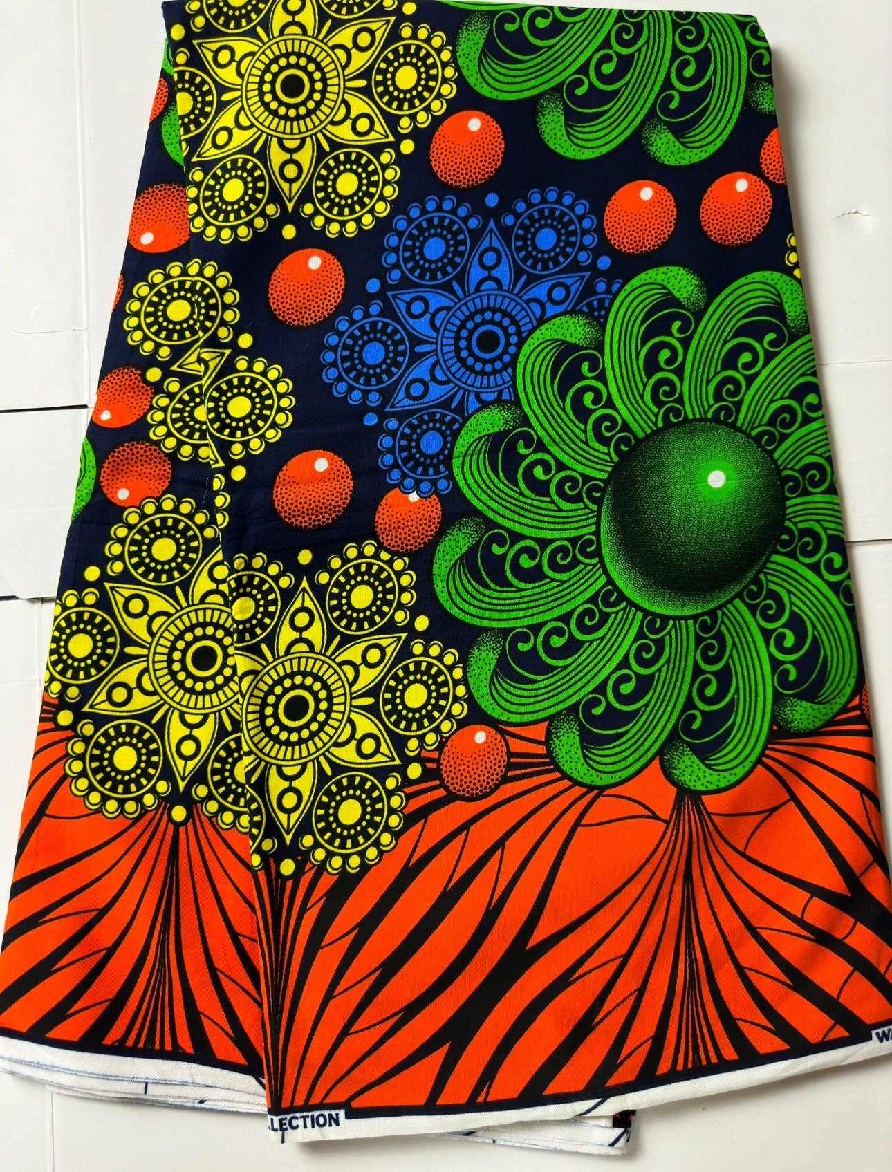 African Fabric - Ankara - Blue African Print Fabric - African Clothing Fabric - Dressmaking Fabric