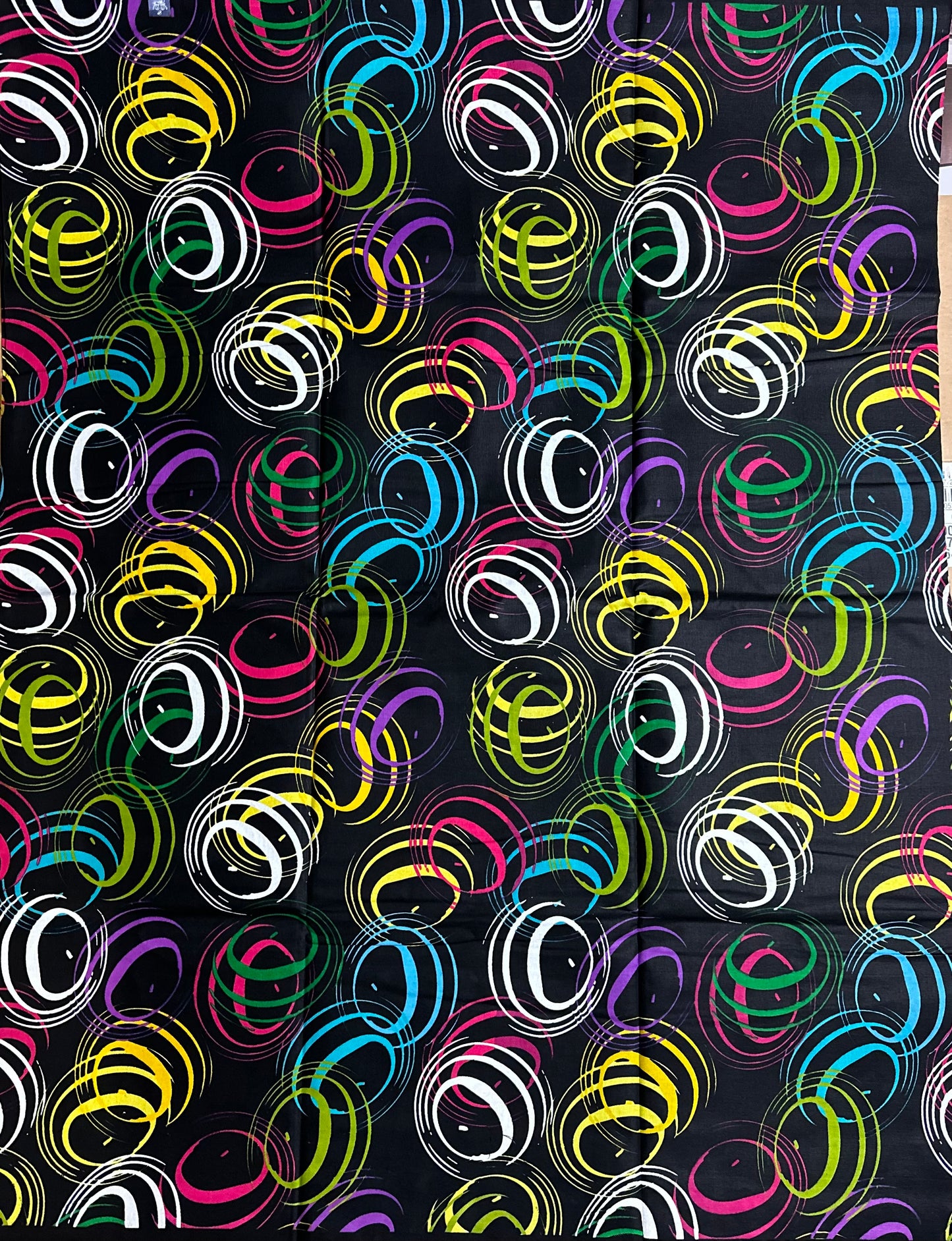 African Print Fabric, Ankara - Black Fabric