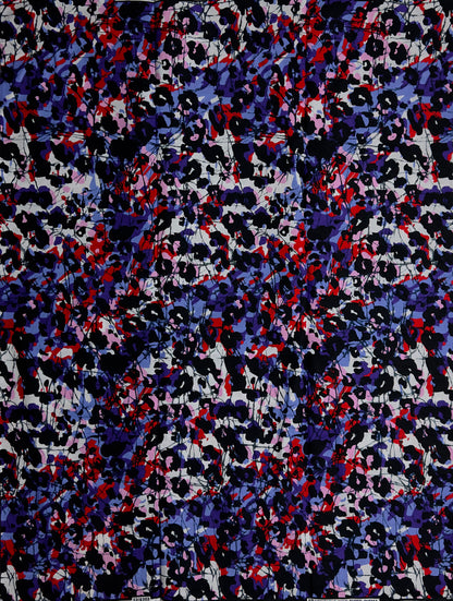 African Print Fabric, Ankara - Purple, Red, Fabric