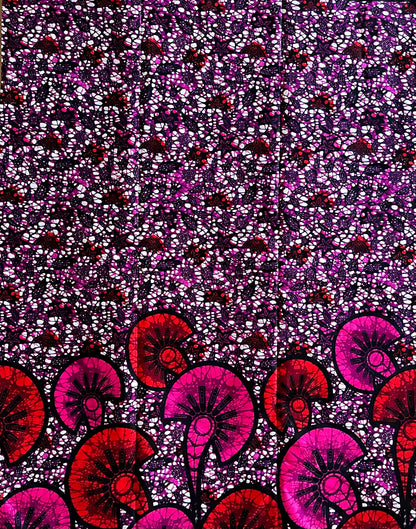 African Print Fabric, Ankara- Purple, Pink, Red Fabric