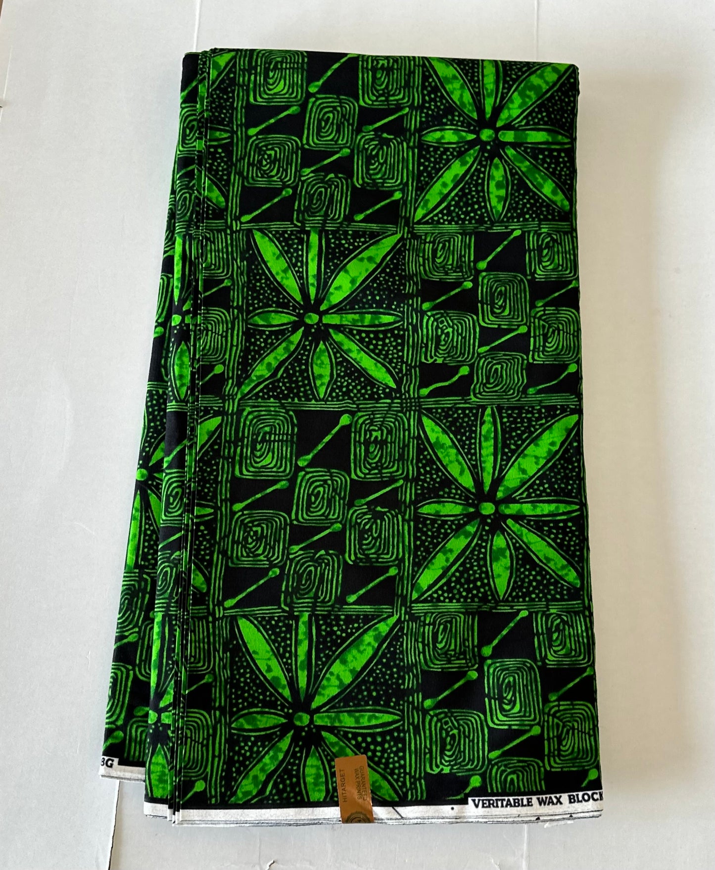 African Print Fabric, Ankara - Green Fabric