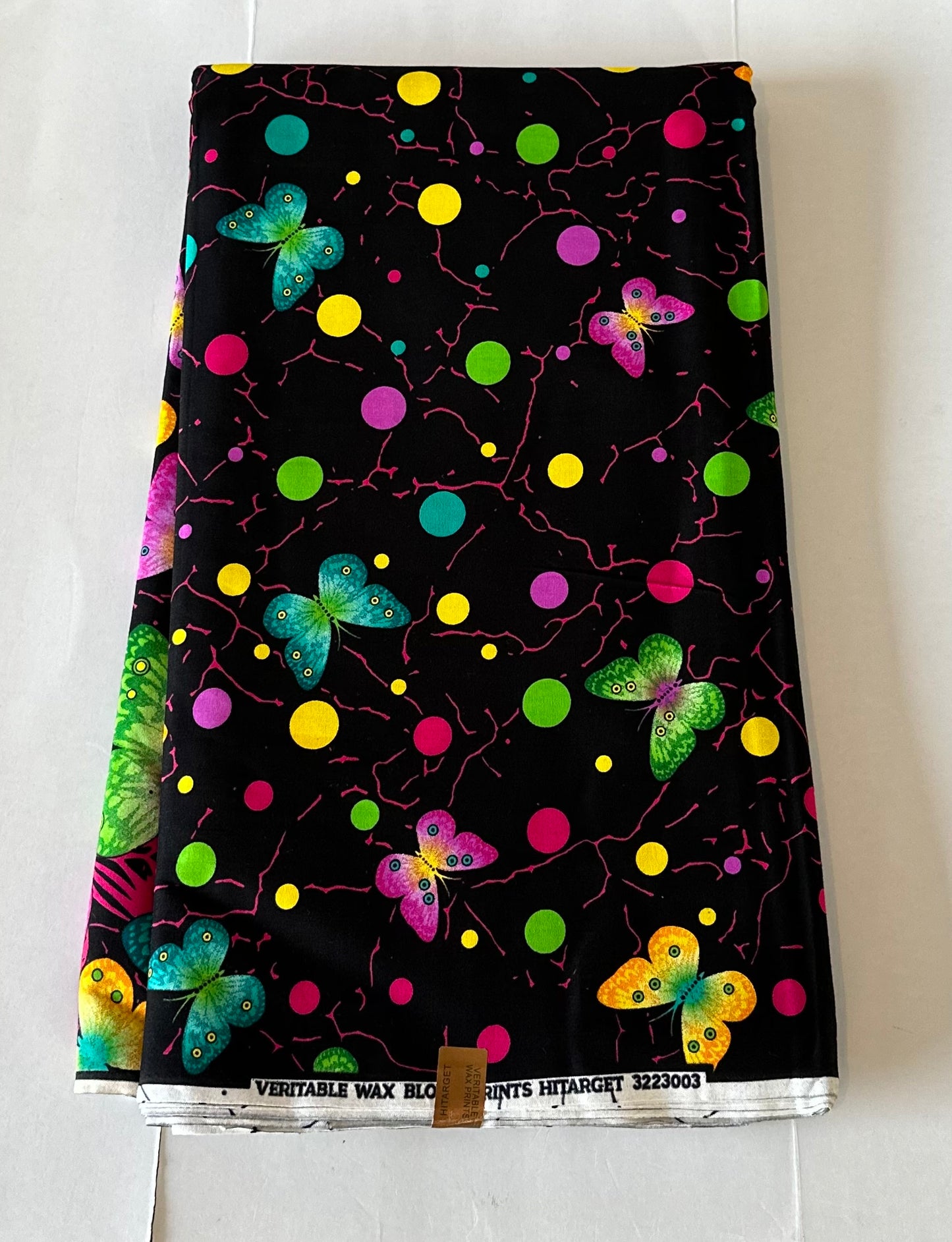 African Print Fabric, Ankara - Black Fabric