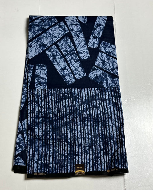 African Print Fabric, Ankara - Blue Fabric