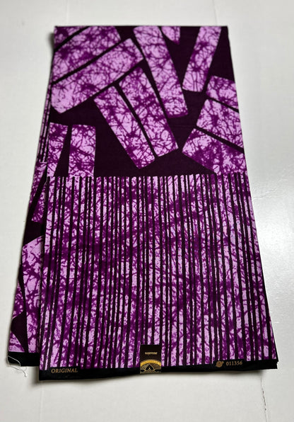 African Print Fabric, Ankara - Purple Fabric