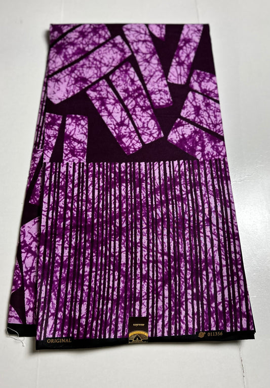 African Print Fabric, Ankara - Purple Fabric