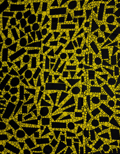 African Print Fabric, Ankara - Yellow Fabric