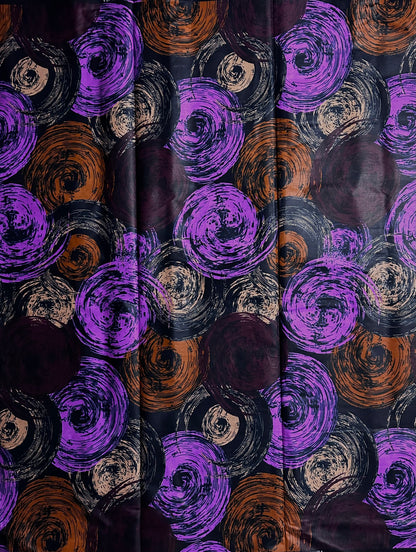 African Print Fabric, Ankara - Purple Fabric