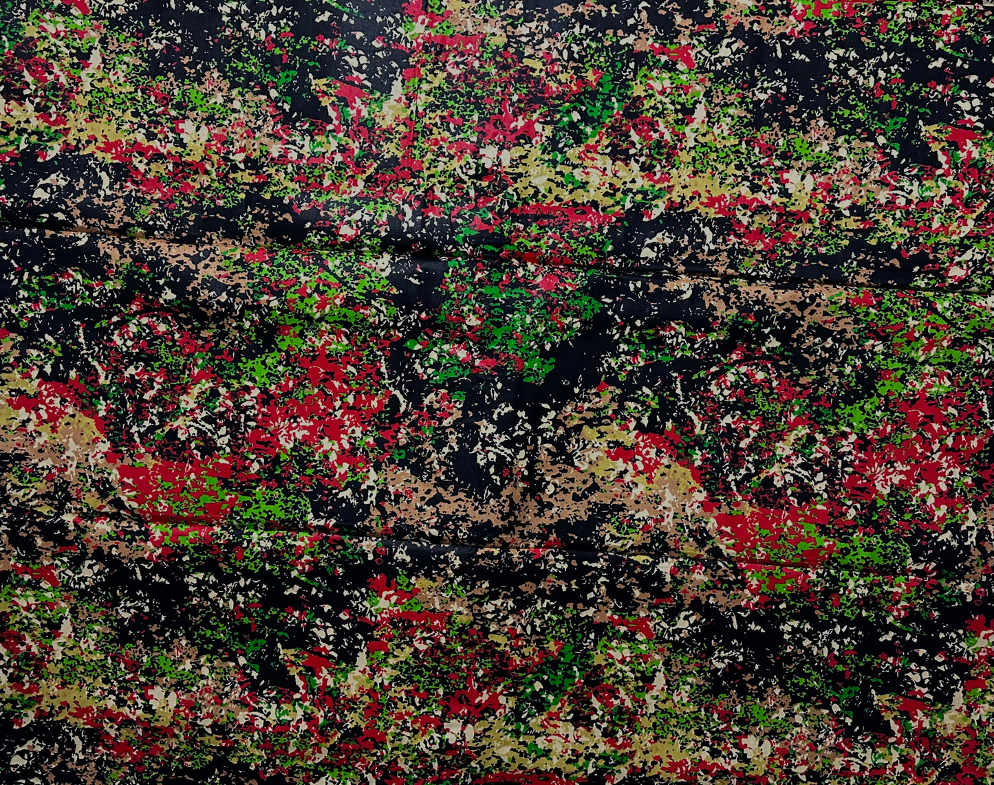 African Print Fabric, Ankara -Red, Green, Brown Fabric