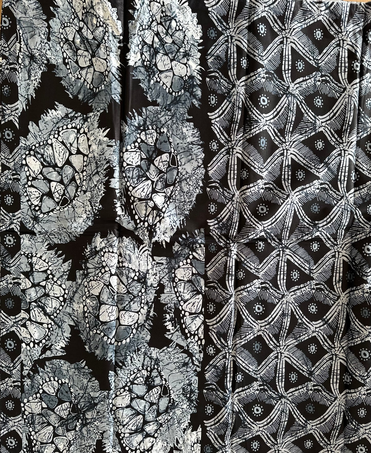 African Print Fabric, Ankara - Grey Fabric