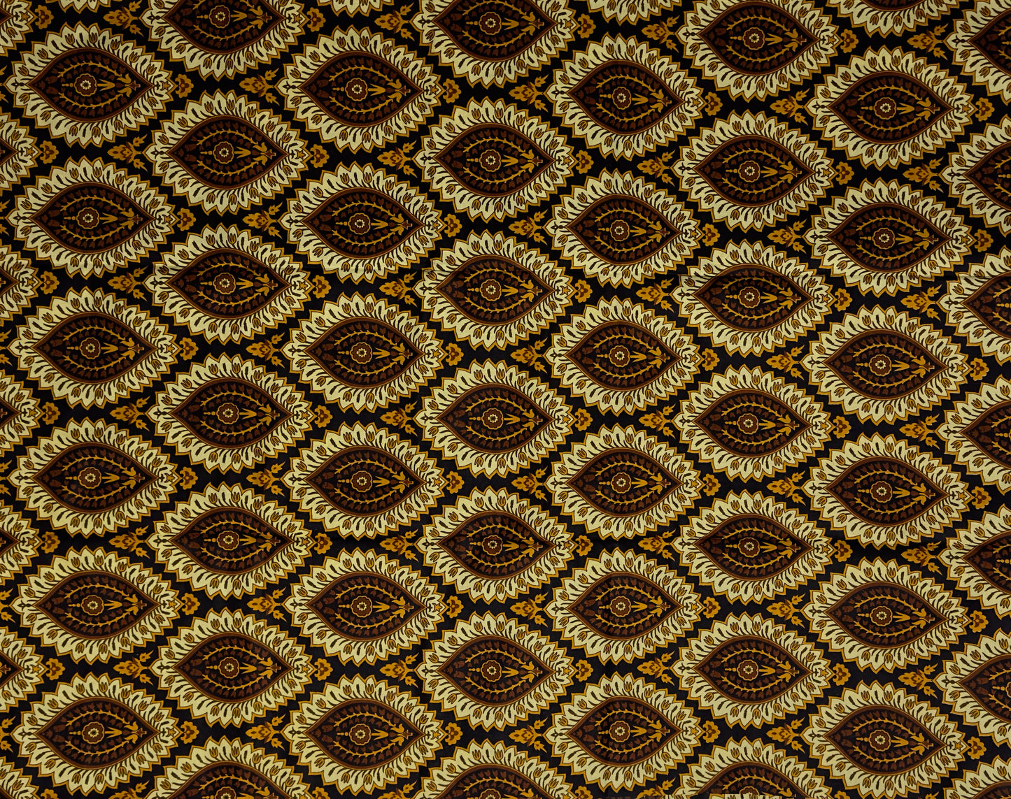 African Print Fabric, Ankara - Brown Fabric