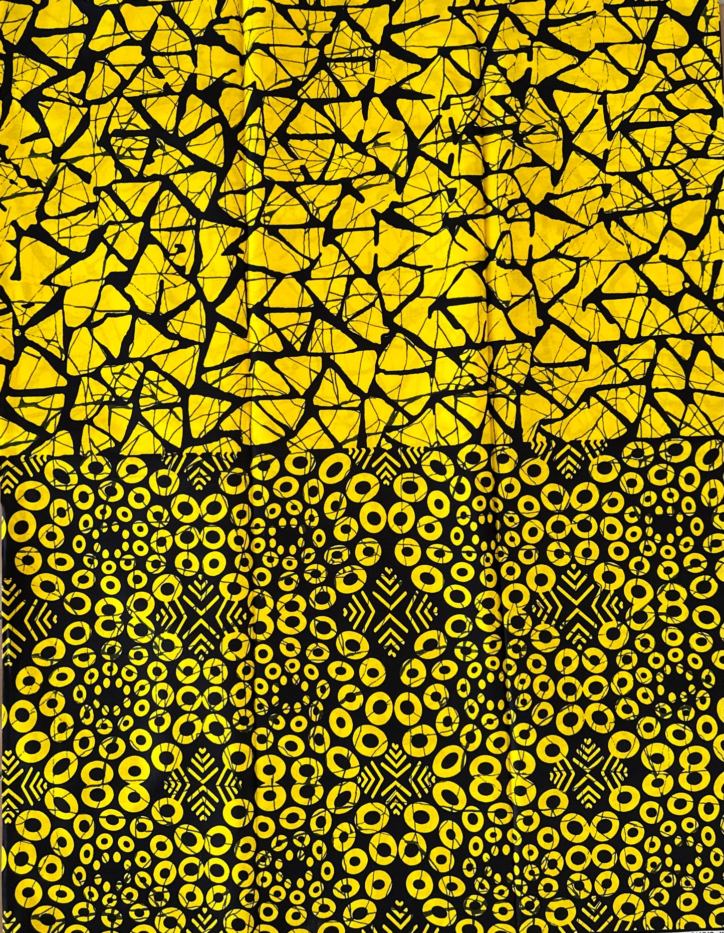 African Print Fabric, Ankara - Yellow Fabric