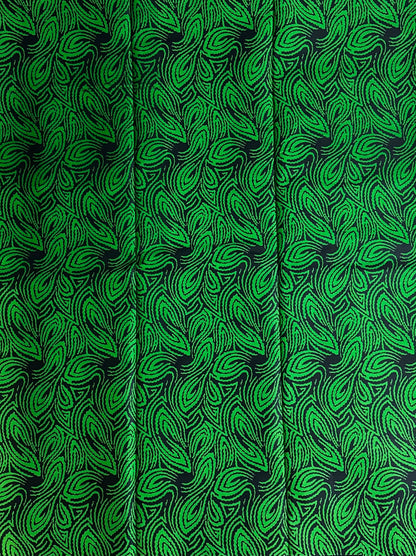 African Print Fabric, Ankara - Green Fabric