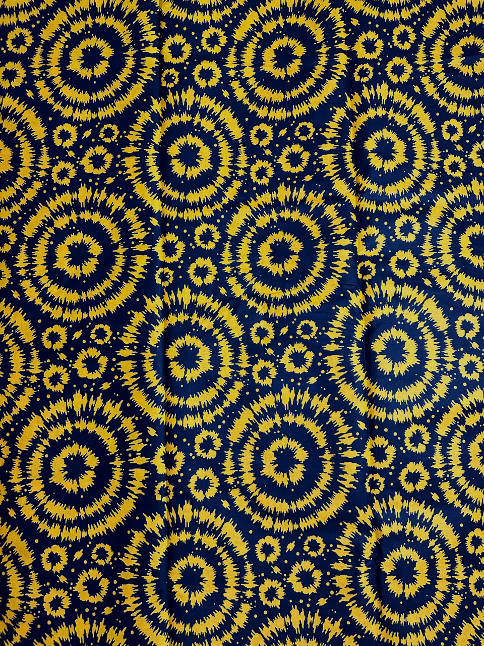 African Print Fabric, Ankara - Yellow Fabric