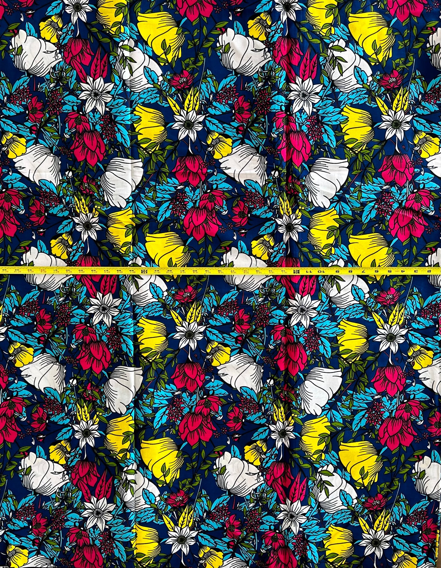 African Print Fabric, Ankara - Blue Fabric