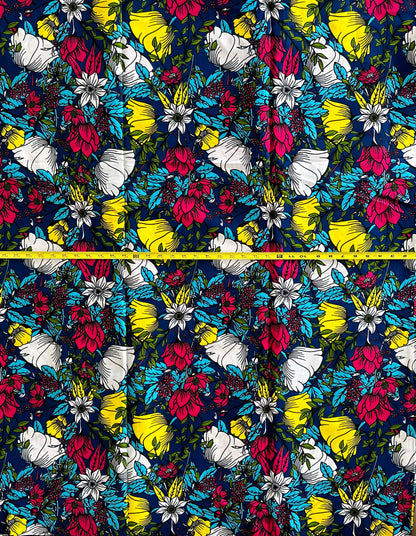 African Print Fabric, Ankara - Blue Fabric