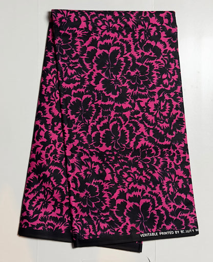 African Print Fabric, Ankara - Pink Fabric