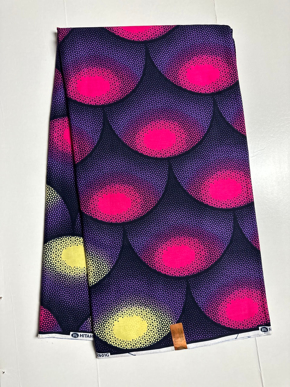 African Print Fabric, Ankara - Purple, Pink, Beige Fabric