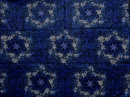 African Print Fabric, Ankara - Blue Fabric