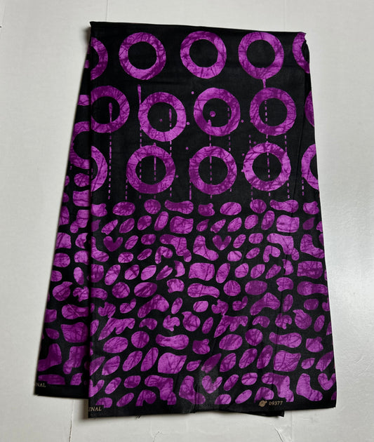African Print Fabric, Ankara - Purple Fabric